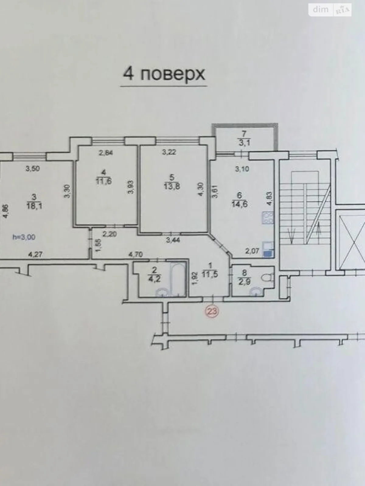 Продается 3-комнатная квартира 79.8 кв. м в Киеве, ул. Николая Гулака, 2А