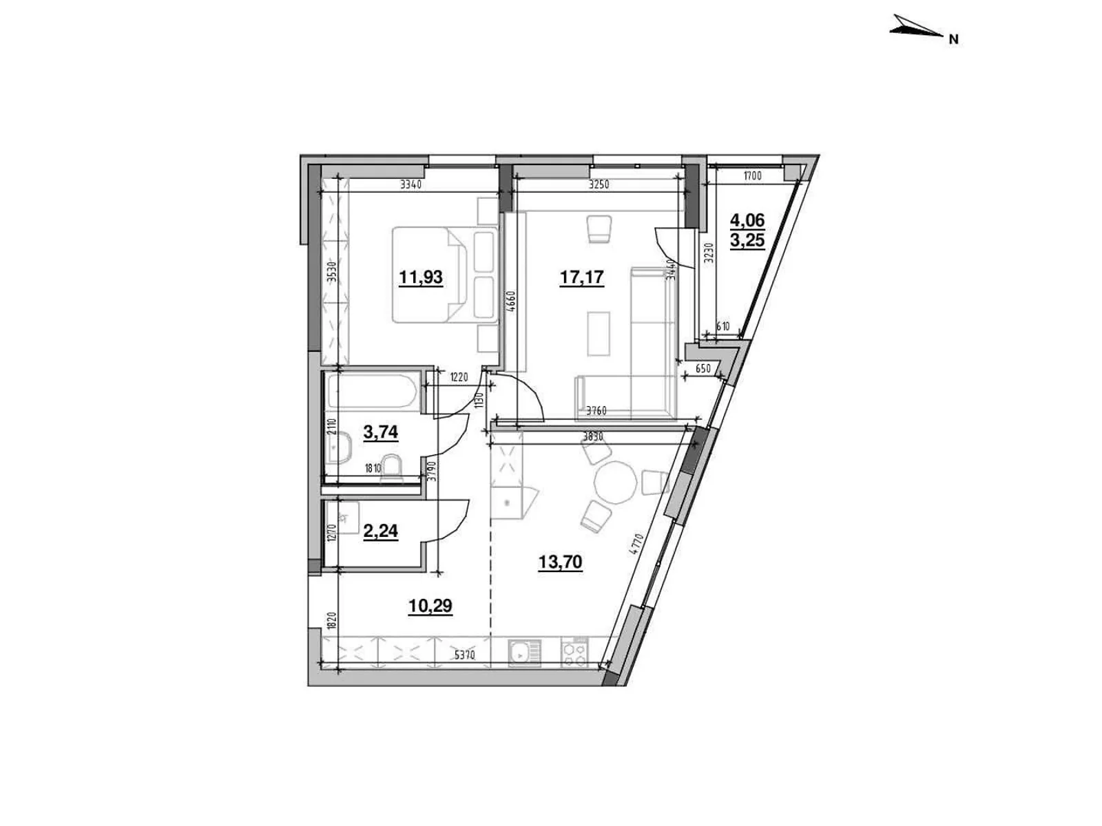 Продается 2-комнатная квартира 62.32 кв. м в Львове, ул. Железнодорожная, 7