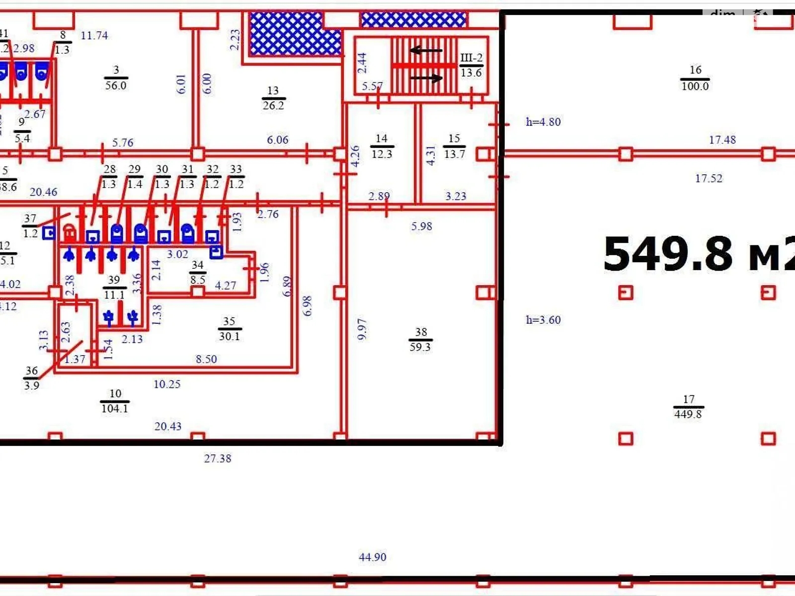 Здається в оренду приміщення вільного призначення 549.8 кв. м в 2-поверховій будівлі, цена: 46733 грн