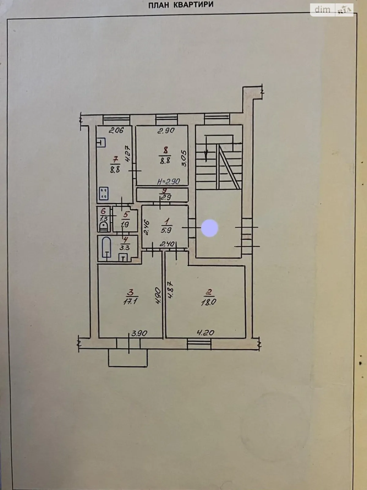 Продается 3-комнатная квартира 69 кв. м в Хмельницком, цена: 37000 $