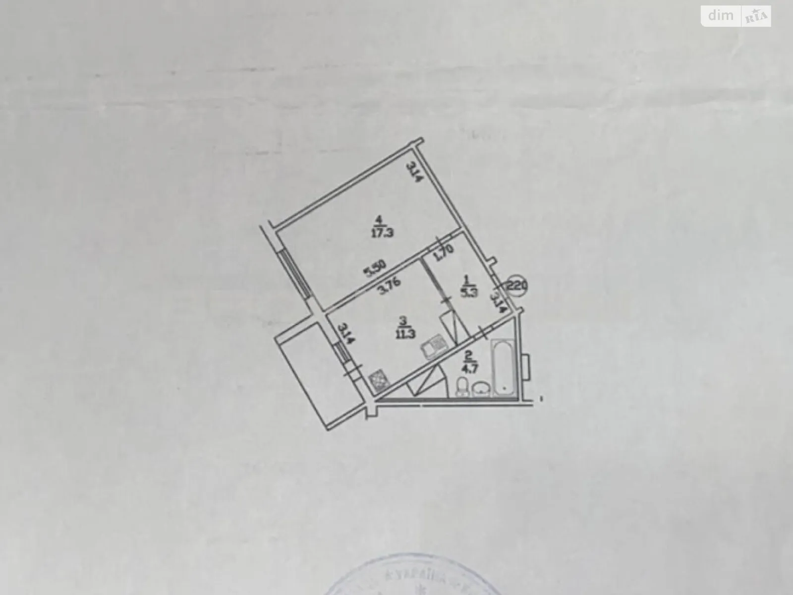 Продається 1-кімнатна квартира 41 кв. м у Києві, вул. Урлівська, 31