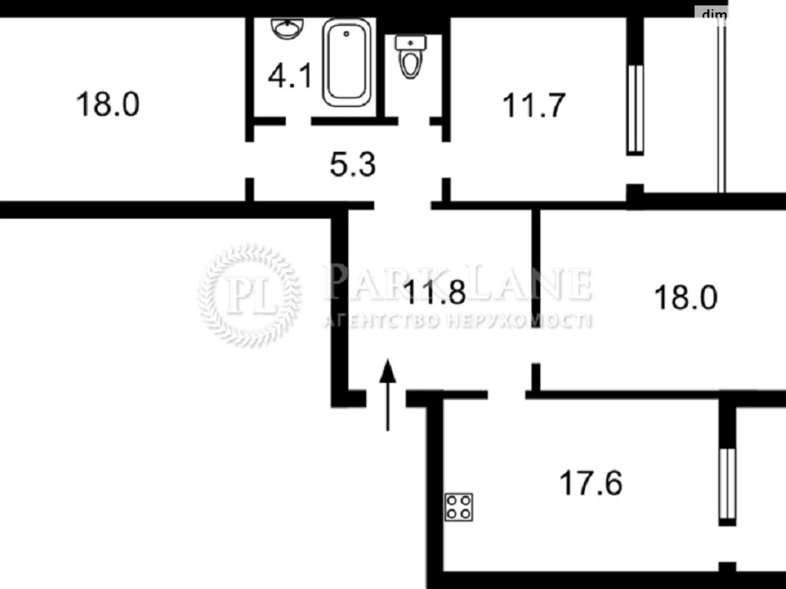 Продается 3-комнатная квартира 95.8 кв. м в Киеве, пер. Балтийский, 1