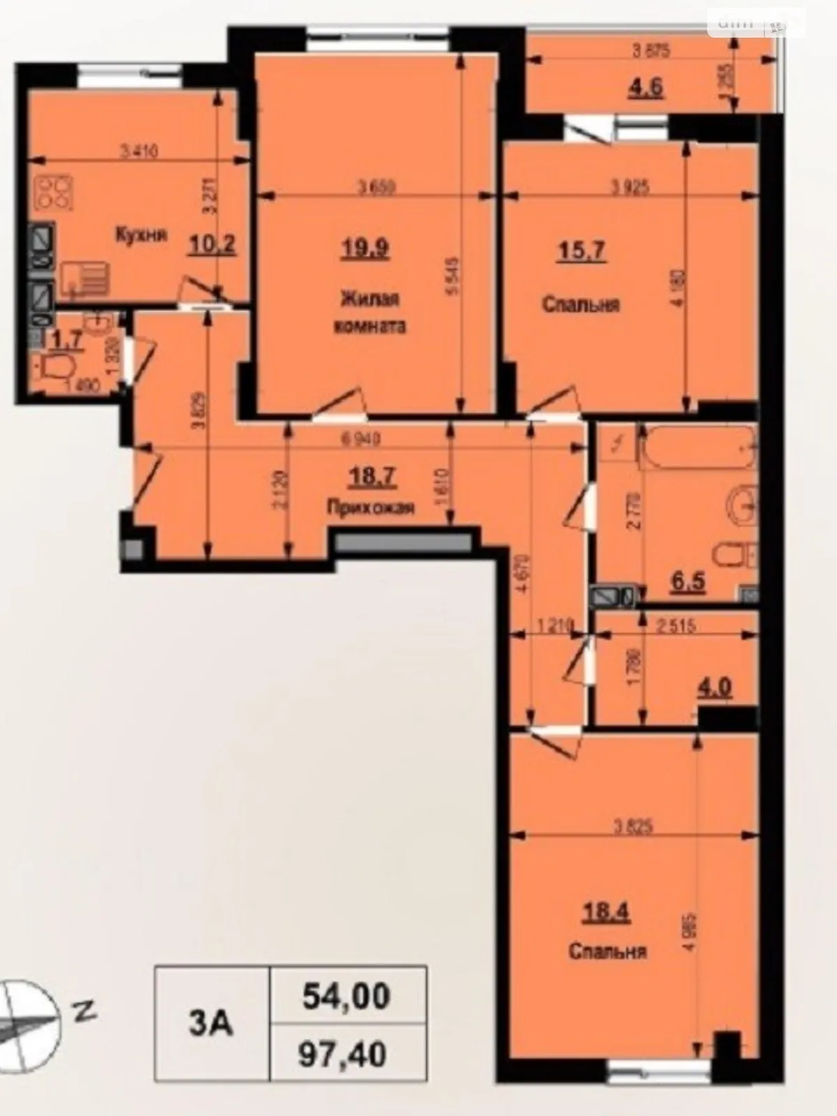 Продается 3-комнатная квартира 97 кв. м в Харькове, просп. Льва Ландау, 156 - фото 1