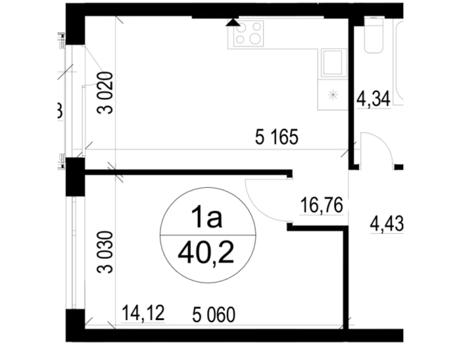 Продается 1-комнатная квартира 40.2 кв. м в Брюховичах, ул. Широкая, 22 - фото 1