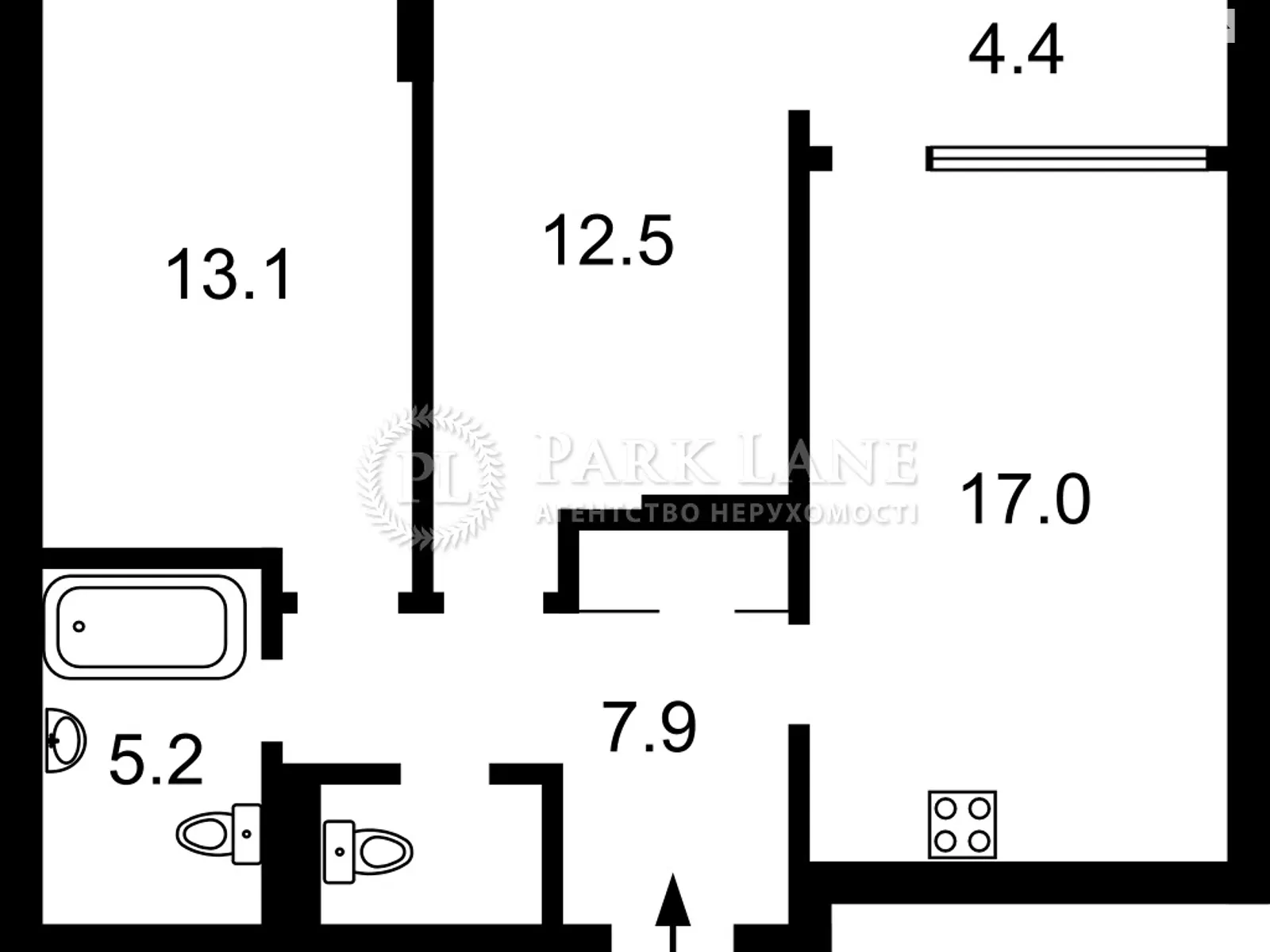 Продается 2-комнатная квартира 63 кв. м в Киеве, ул. Александра Олеся, 10