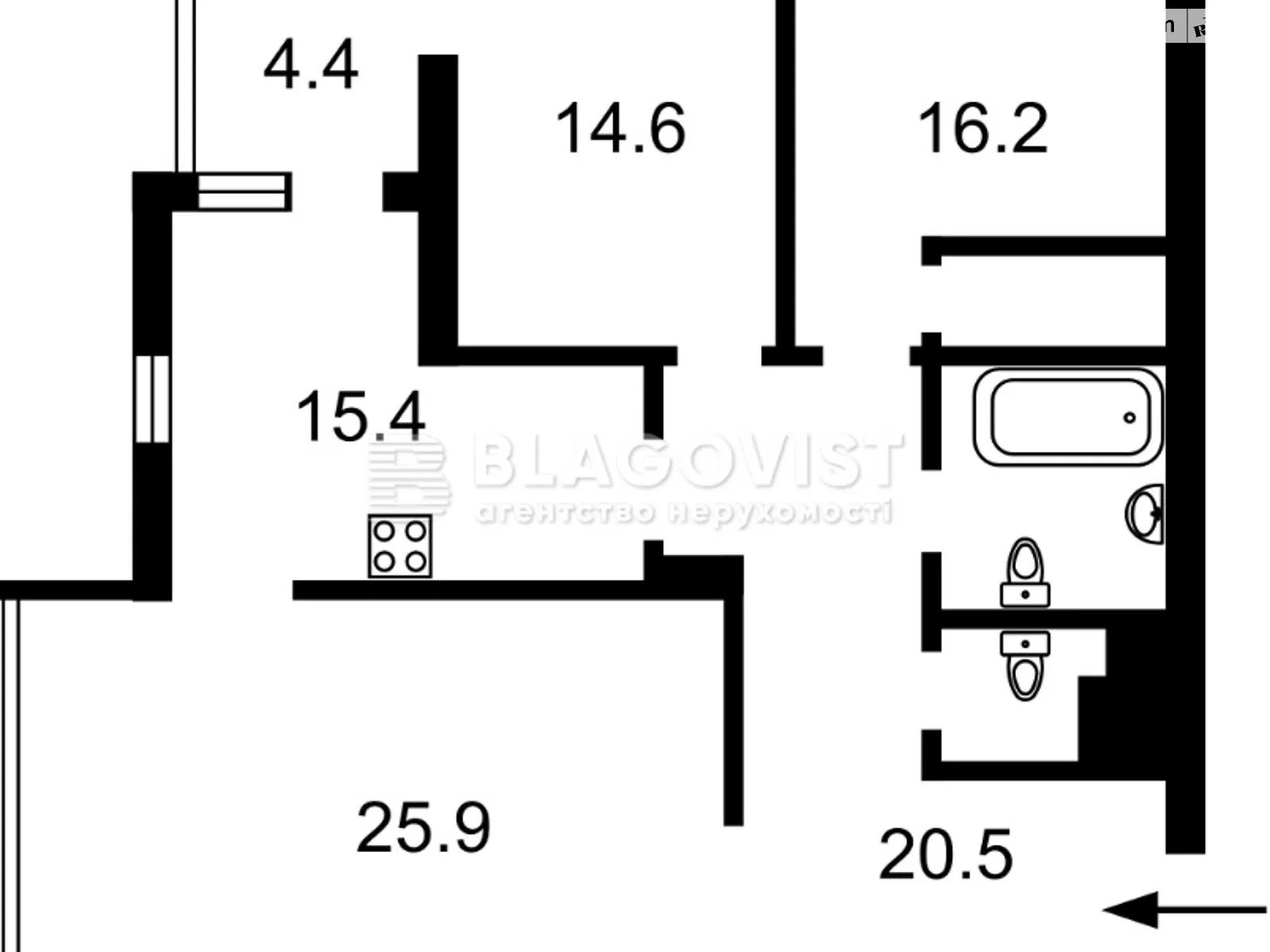 Продается 3-комнатная квартира 105 кв. м в Киеве, ул. Романа Ратушного(Волгоградская), 9А