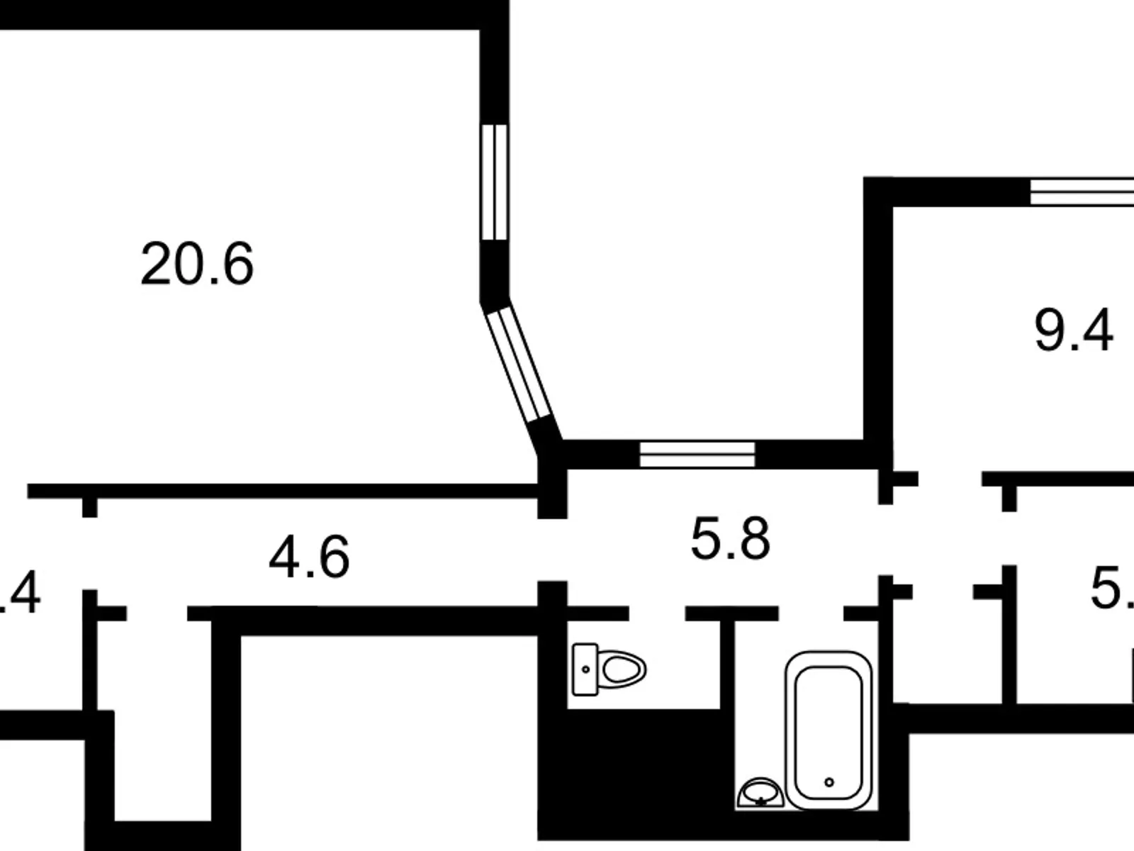 Продается 2-комнатная квартира 67 кв. м в Киеве, ул. Саксаганского, 13/42