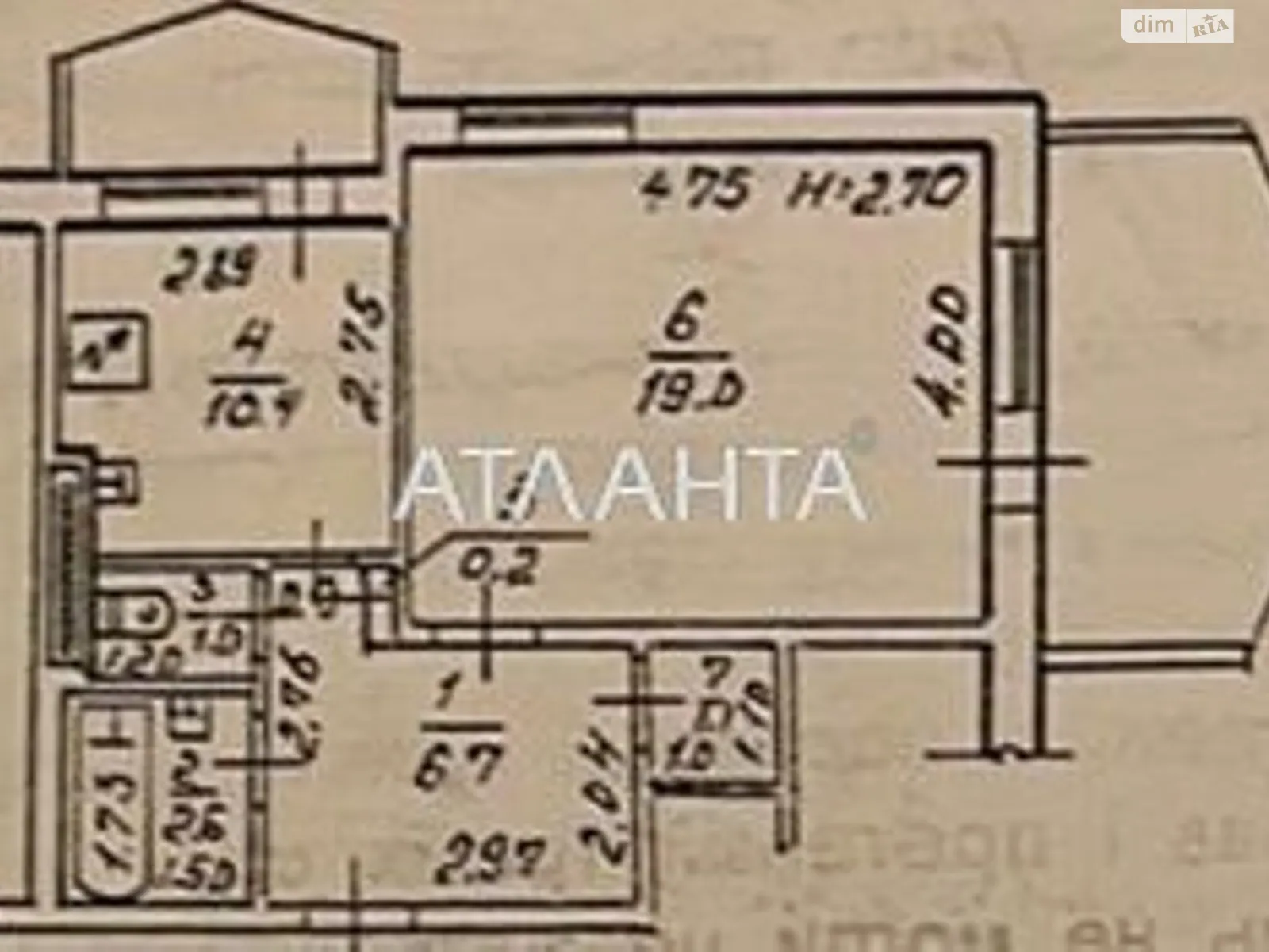 Продается 1-комнатная квартира 46.6 кв. м в Одессе, просп. Академика Глушко