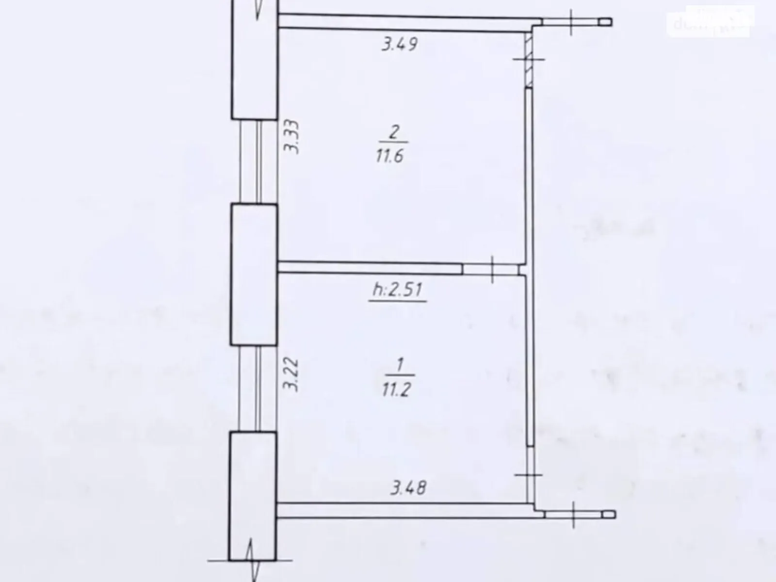 Продается 2-комнатная квартира 36 кв. м в Сумах, цена: 15600 $