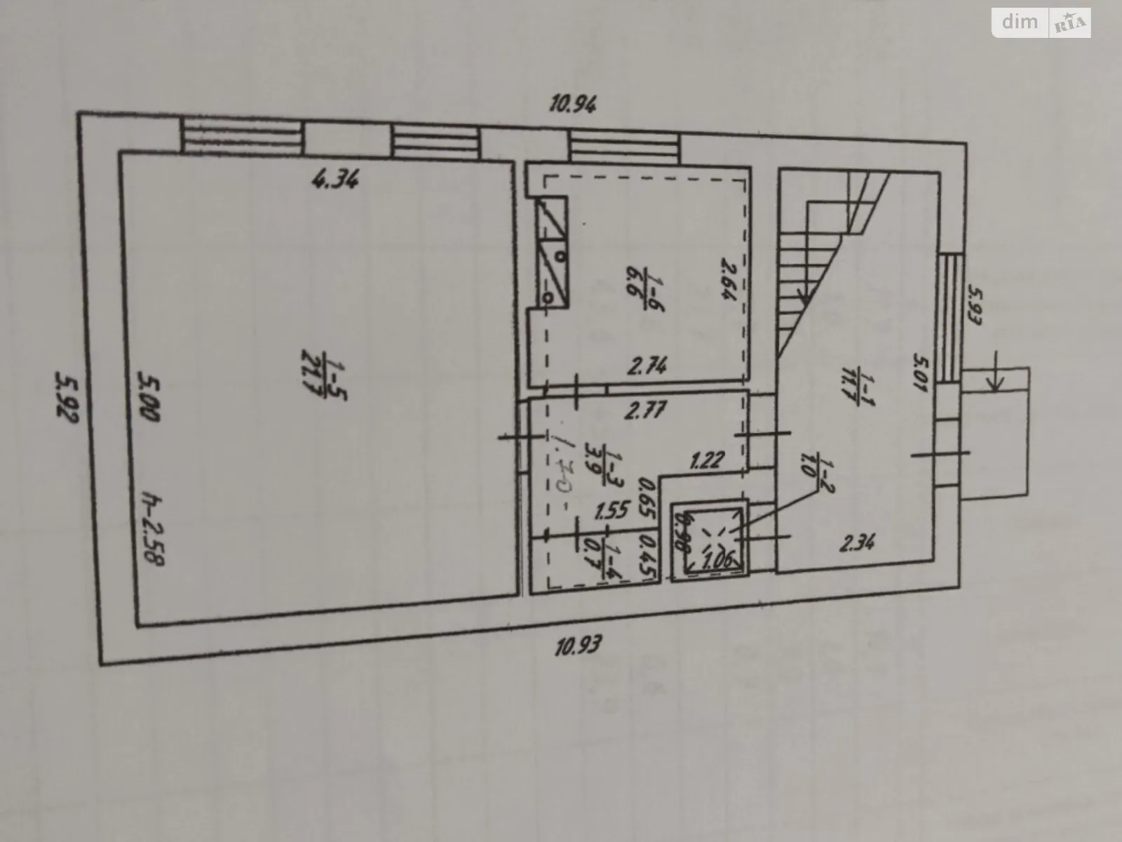 Продається одноповерховий будинок 46 кв. м з балконом, цена: 5500 $