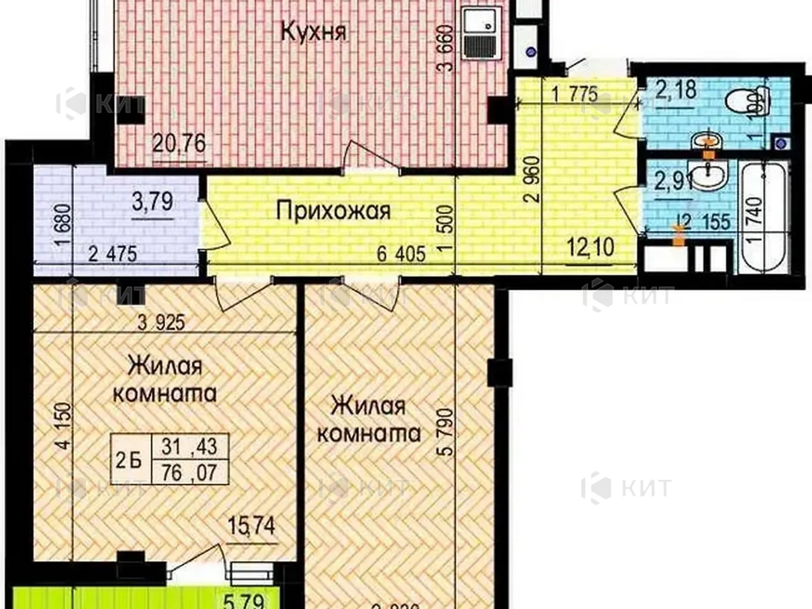 Продается 2-комнатная квартира 77 кв. м в Харькове, просп. Героев Харькова(Московский), 158