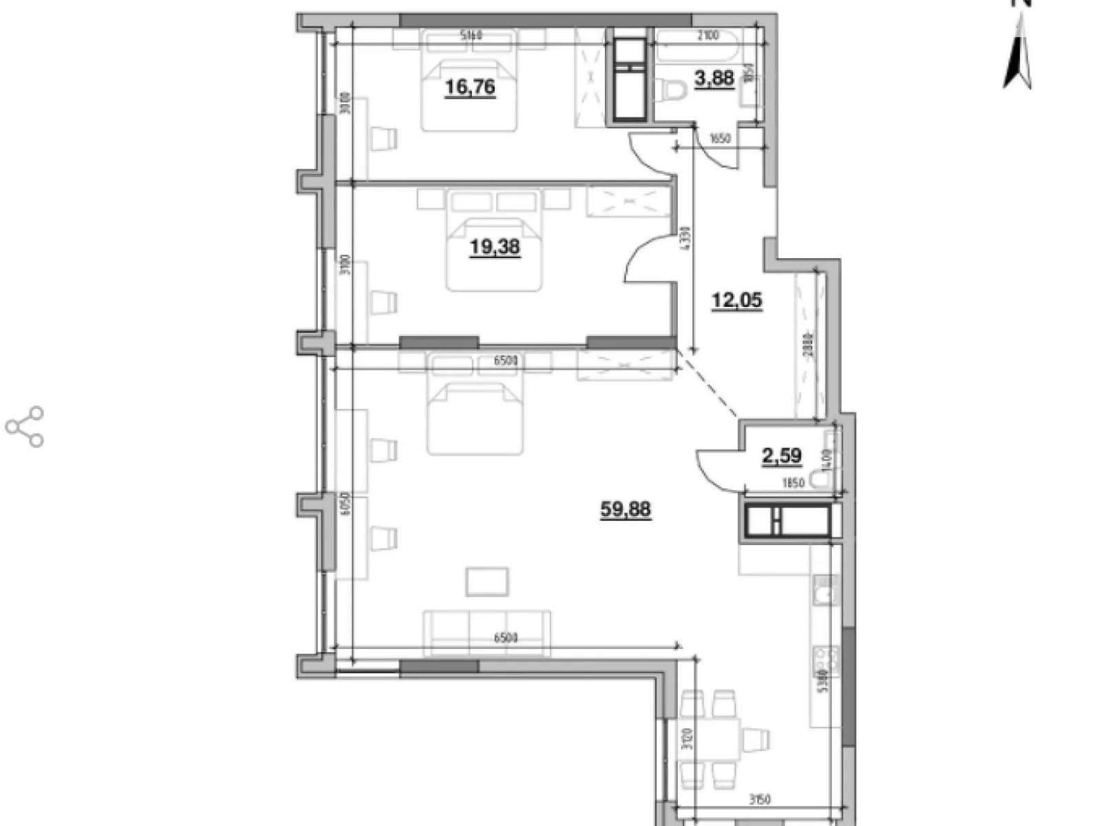 Продається 3-кімнатна квартира 114 кв. м у Києві, вул. 45-а Садова - фото 1