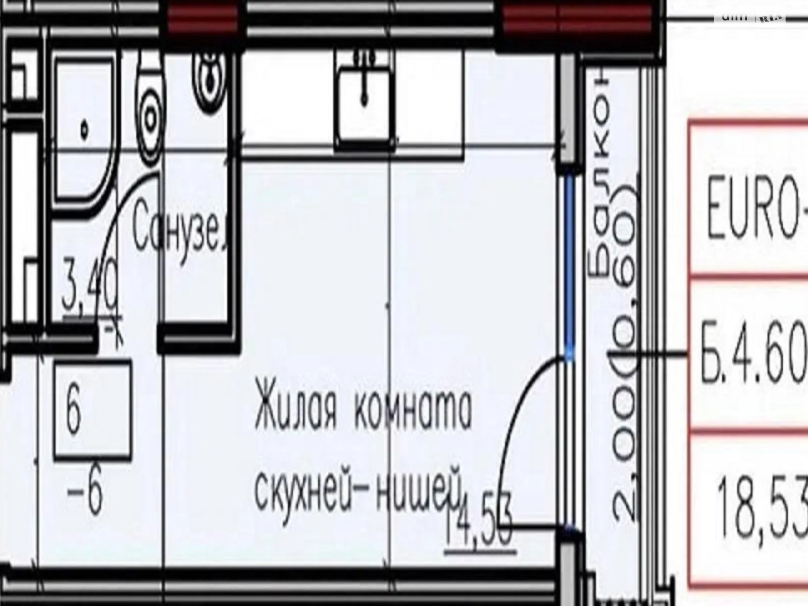 Продается 1-комнатная квартира 18 кв. м в Одессе, ул. Дмитрия Донского, 59/1А