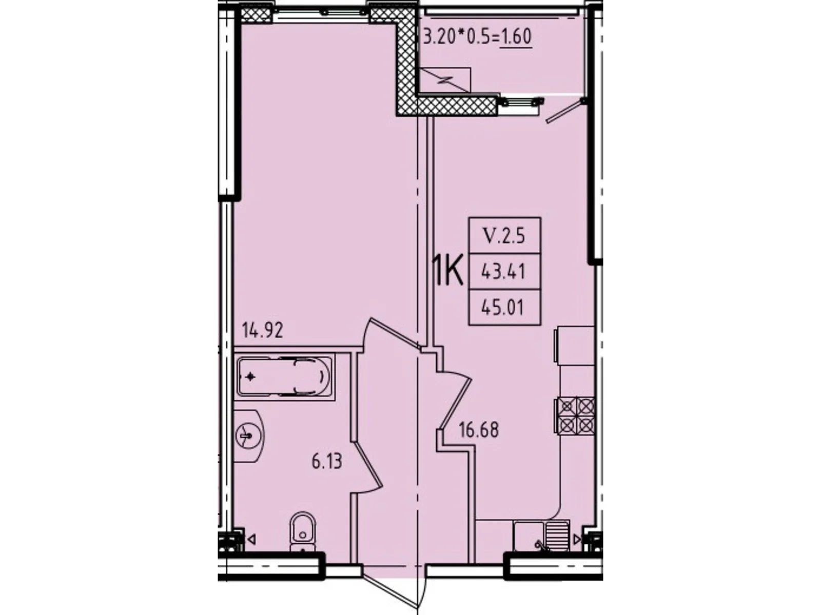 Продается 1-комнатная квартира 45.01 кв. м в Одессе, ул. Генуэзская, 1, 1/1