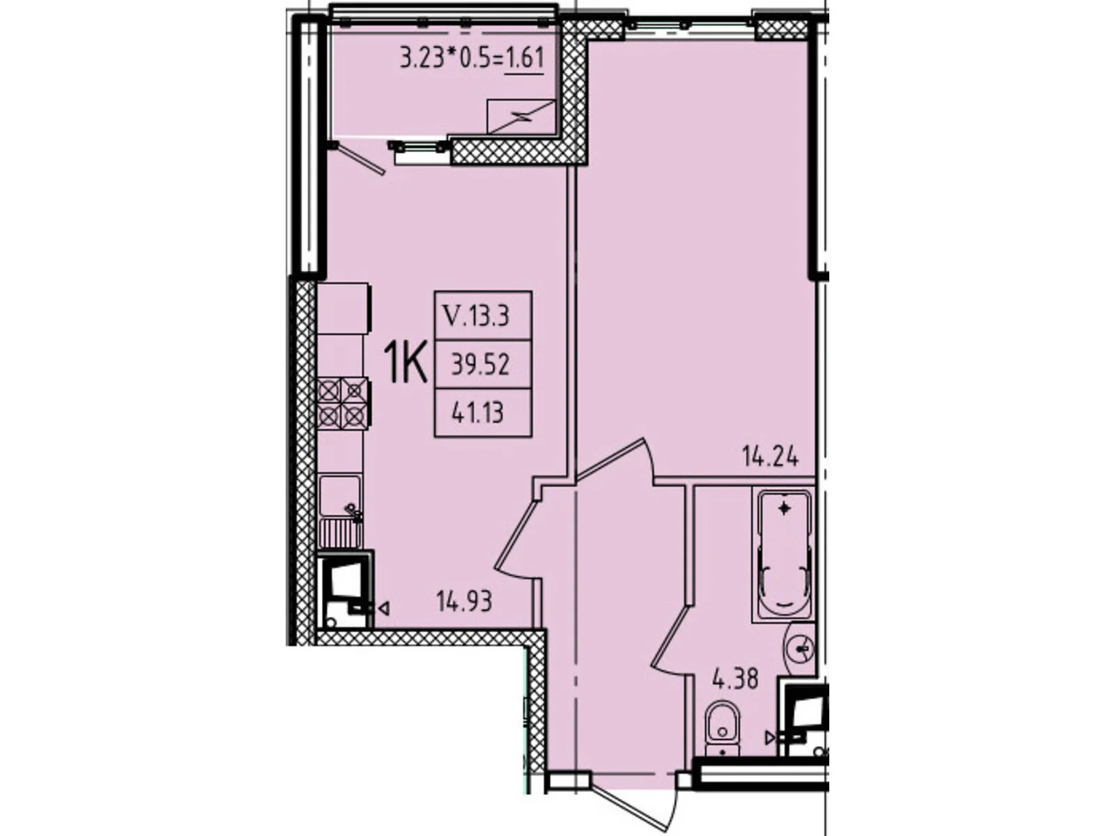 Продається 1-кімнатна квартира 41.13 кв. м у Одесі, вул. Генуезька, 1, 1/1