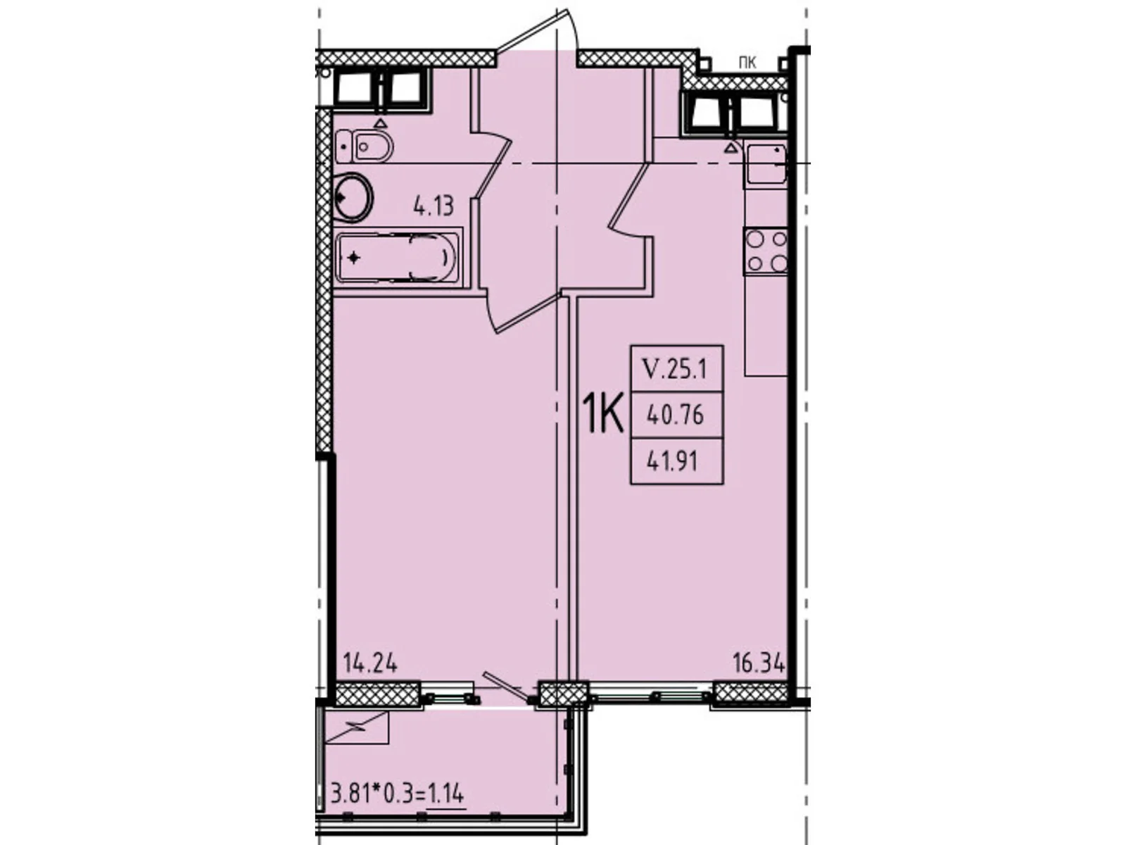 Продается 1-комнатная квартира 41.91 кв. м в Одессе, ул. Генуэзская, 1, 1/1 - фото 1