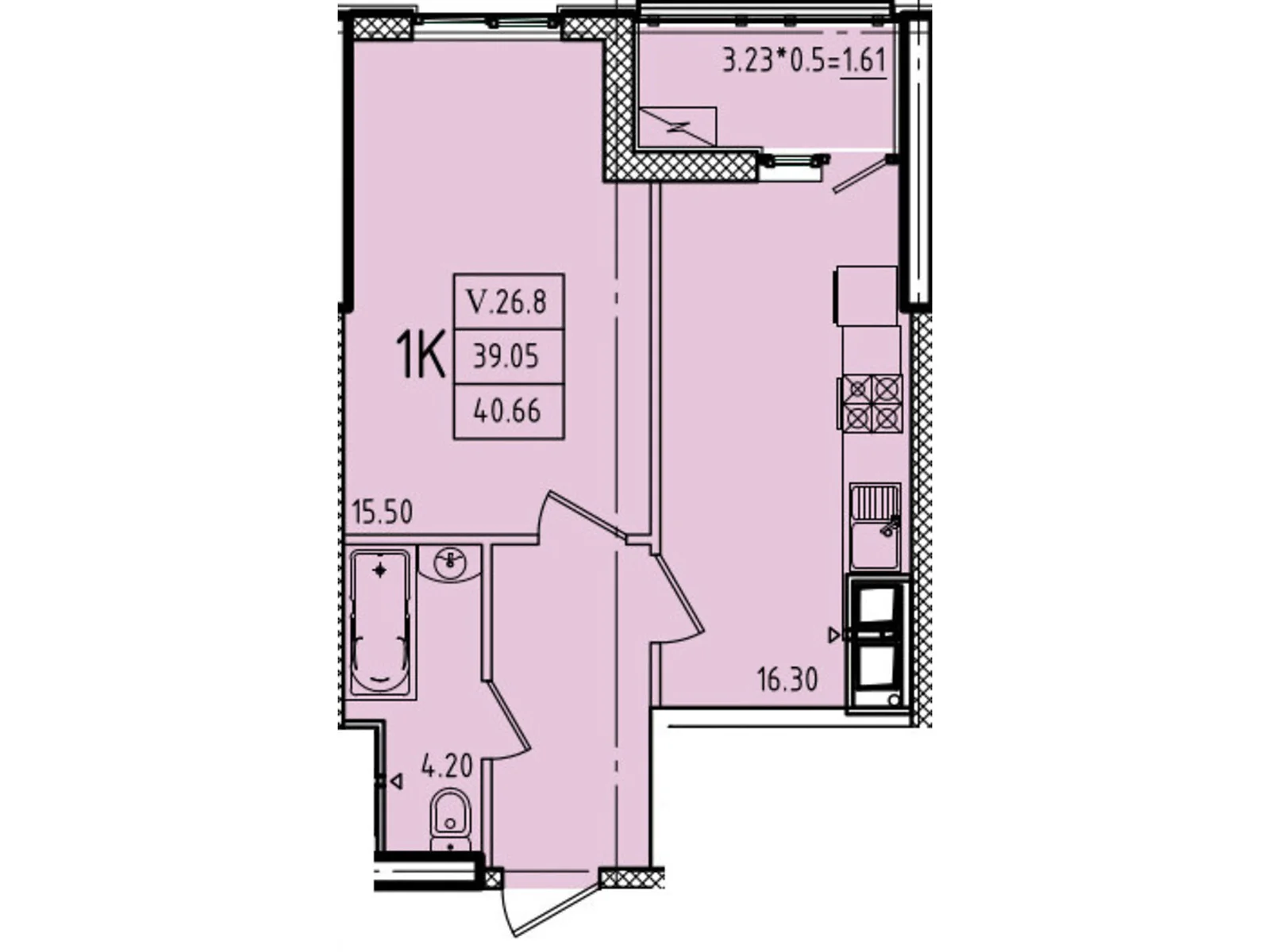 Продается 1-комнатная квартира 40.66 кв. м в Одессе, ул. Генуэзская, 1, 1/1 - фото 1