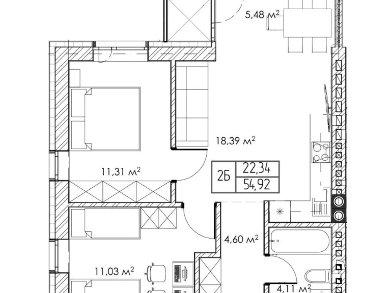 Продается 2-комнатная квартира 55 кв. м в Ровно - фото 4