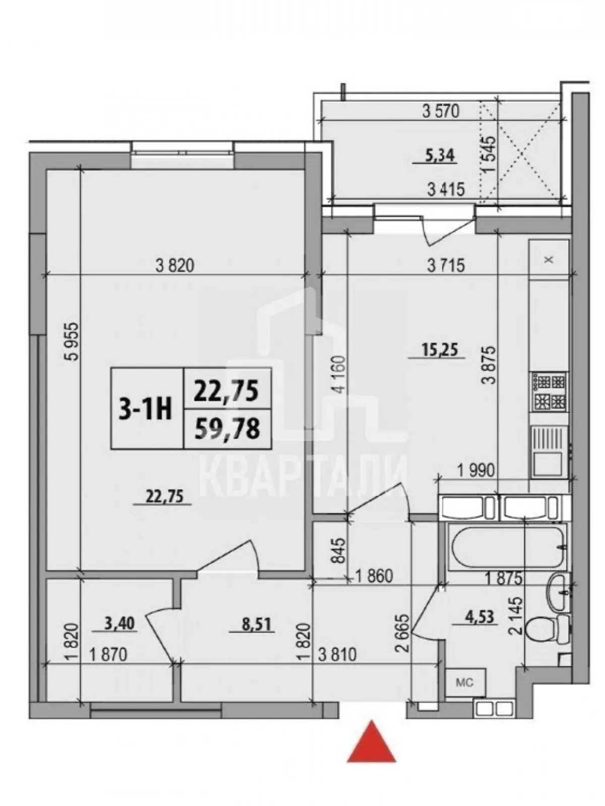 Продается 1-комнатная квартира 59.9 кв. м в Киеве, ул. Никольско-Слободская, 10