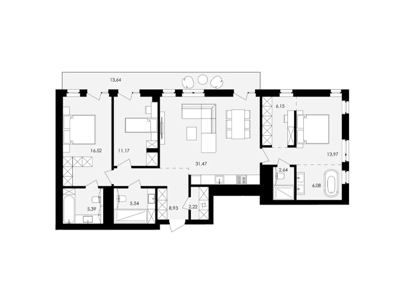 Продается 3-комнатная квартира 114 кв. м в Львове, ул. Замарстиновская, 76