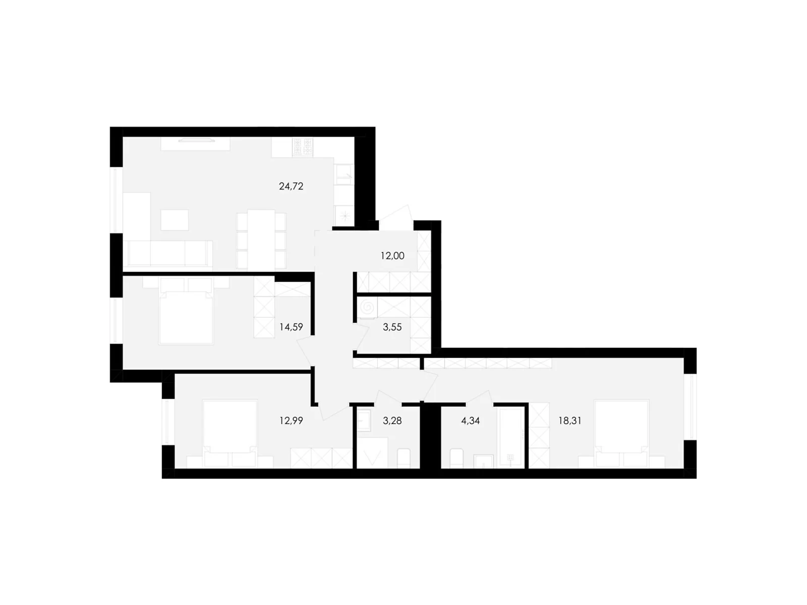 Продается 3-комнатная квартира 94 кв. м в Сокольниках, ул. Героев Майдана