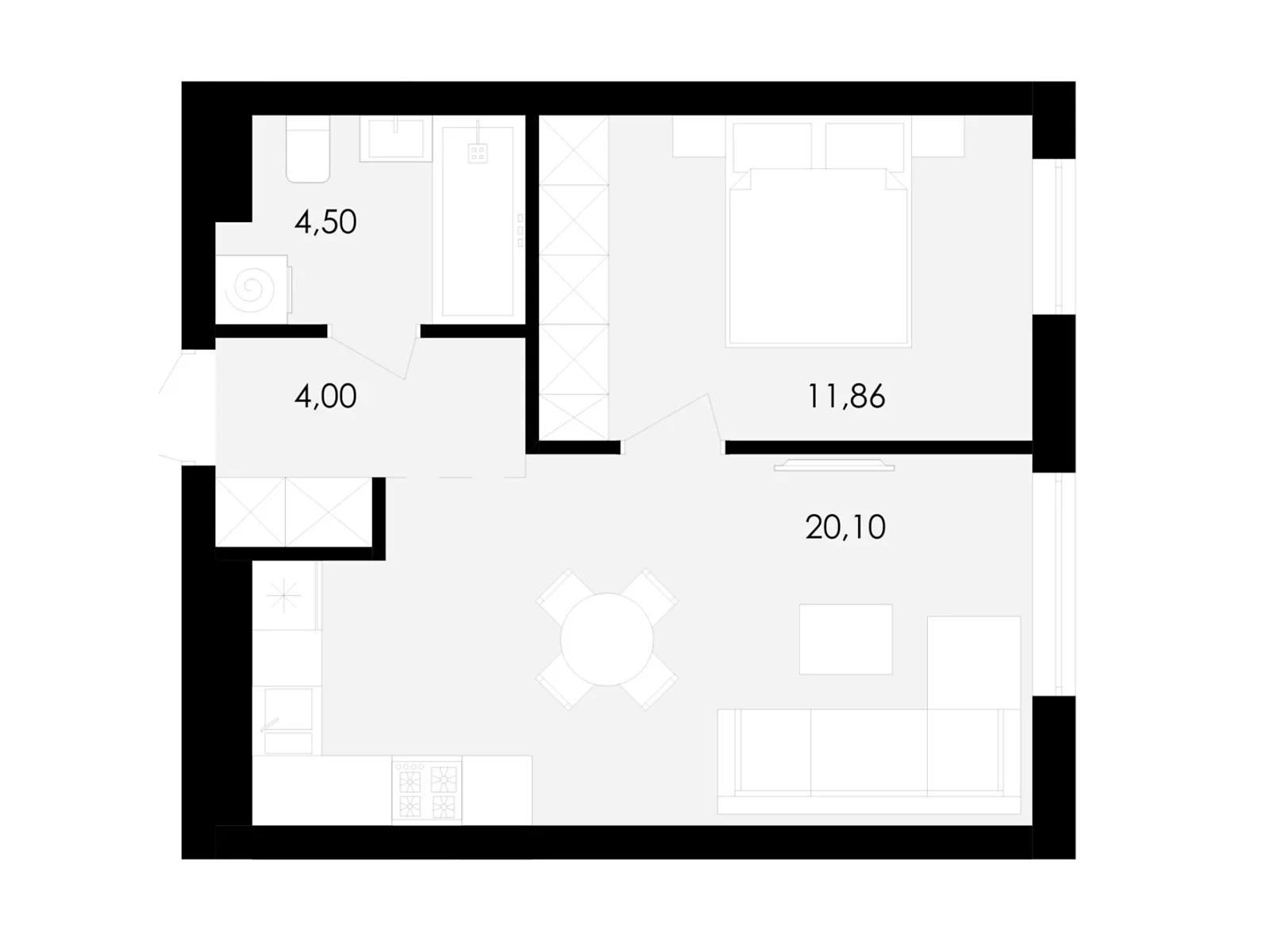 Продається 1-кімнатна квартира 40 кв. м у Сокільниках, цена: 59000 $