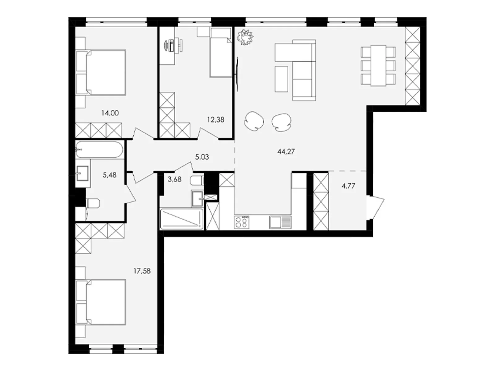 Продается 3-комнатная квартира 107 кв. м в Сокольниках, ул. Героев Майдана