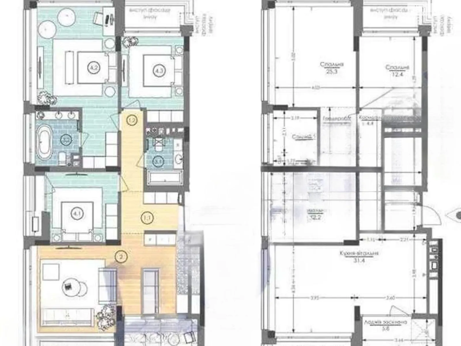 Продается 3-комнатная квартира 107 кв. м в Киеве, ул. Гарета Джонса(Семьи Хохловых), 8