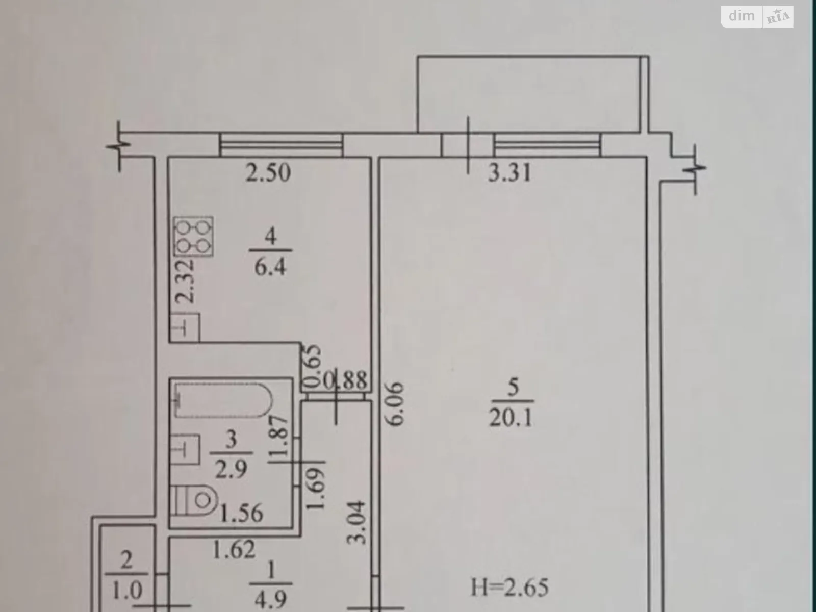 Продается 1-комнатная квартира 37 кв. м в Харькове, ул. Энвера Ахсарова