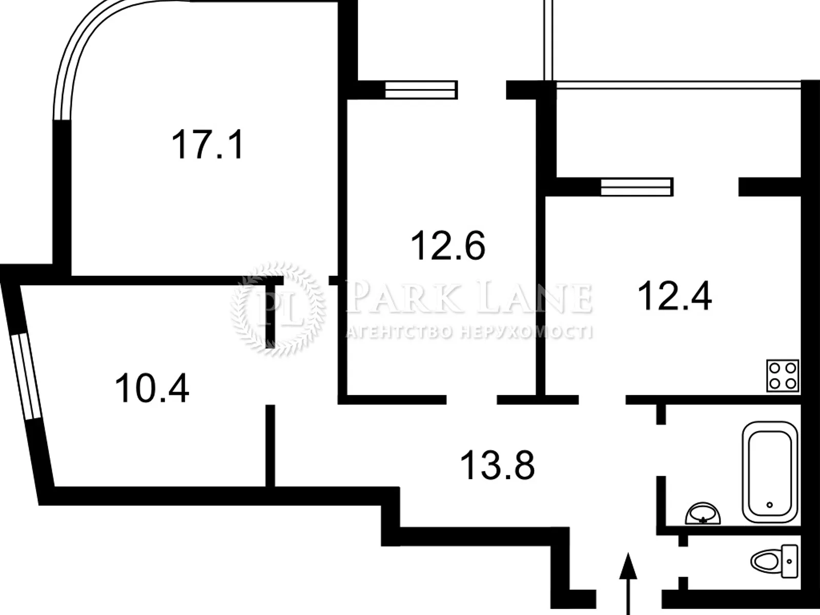 Продается 3-комнатная квартира 75 кв. м в Киеве, ул. Каховская, 56