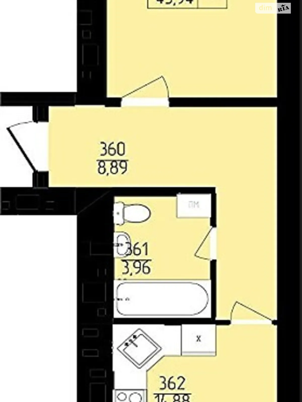 Продается 1-комнатная квартира 43.94 кв. м в Хмельницком - фото 3