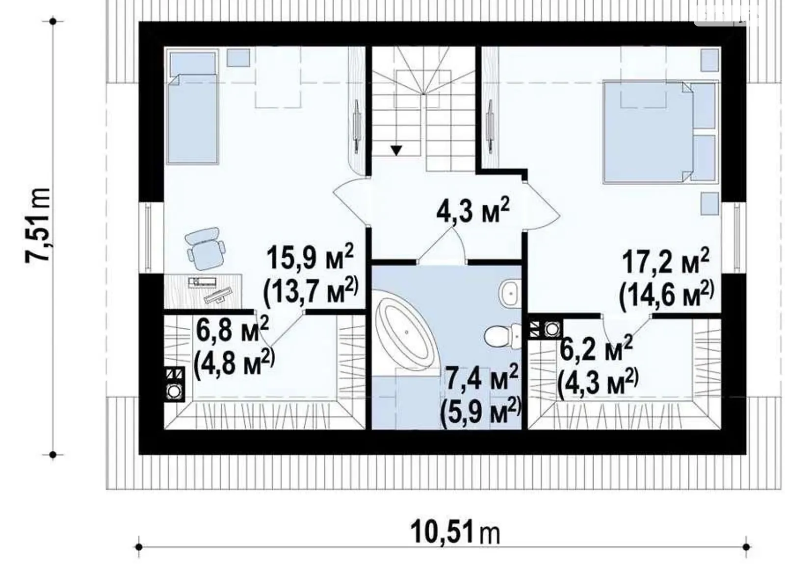 Продается дом на 3 этажа 132 кв. м с мебелью - фото 2