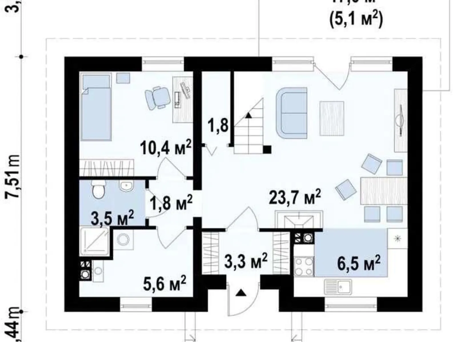 Продается дом на 3 этажа 132 кв. м с мебелью - фото 3