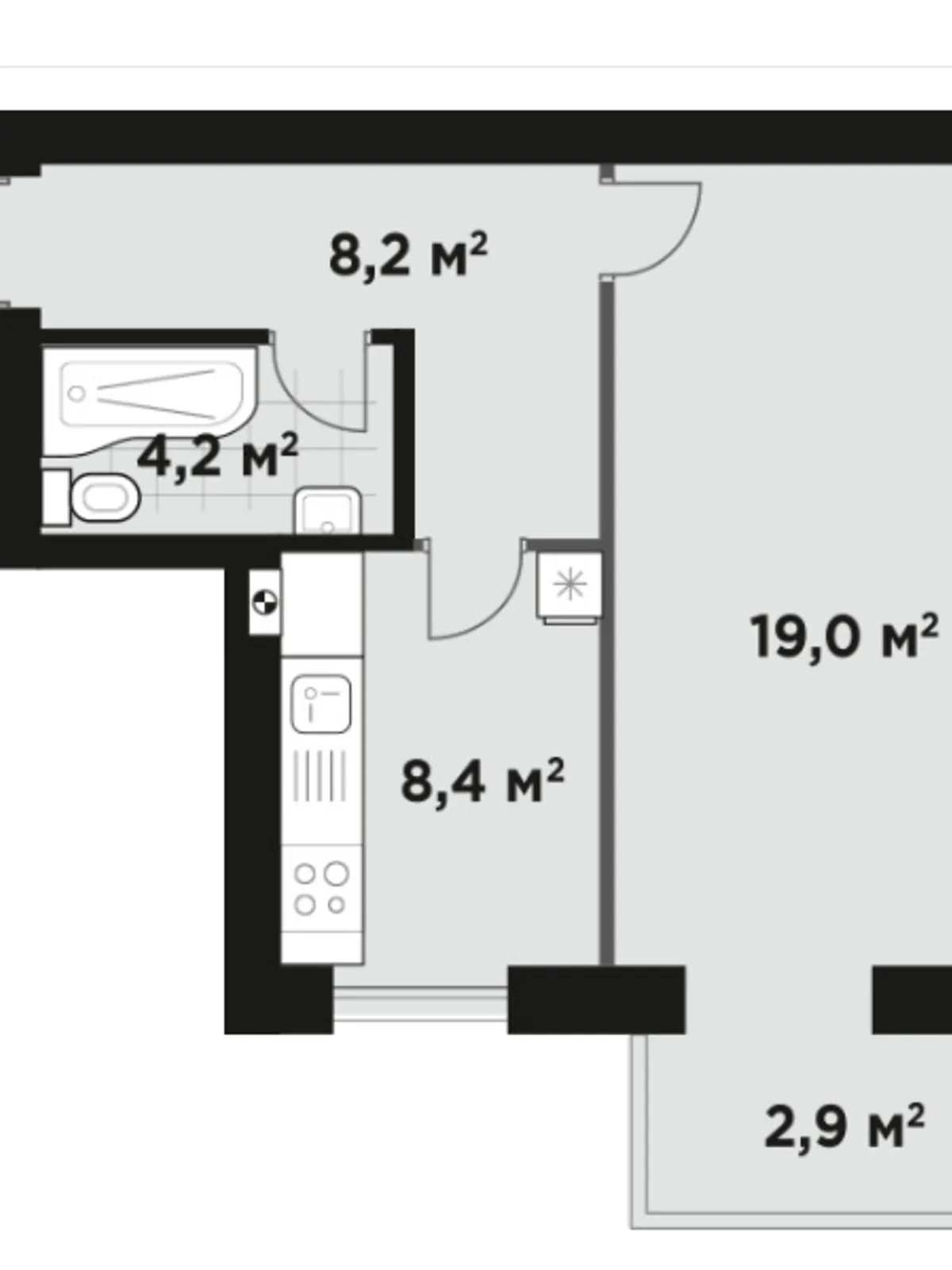 Продается 1-комнатная квартира 42.7 кв. м в Буче, ул. Бориса Гмыри, 7