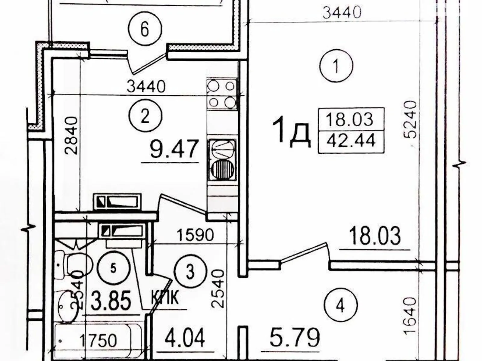 Продается 1-комнатная квартира 42 кв. м в Киеве, ул. Михаила Донца, 4А