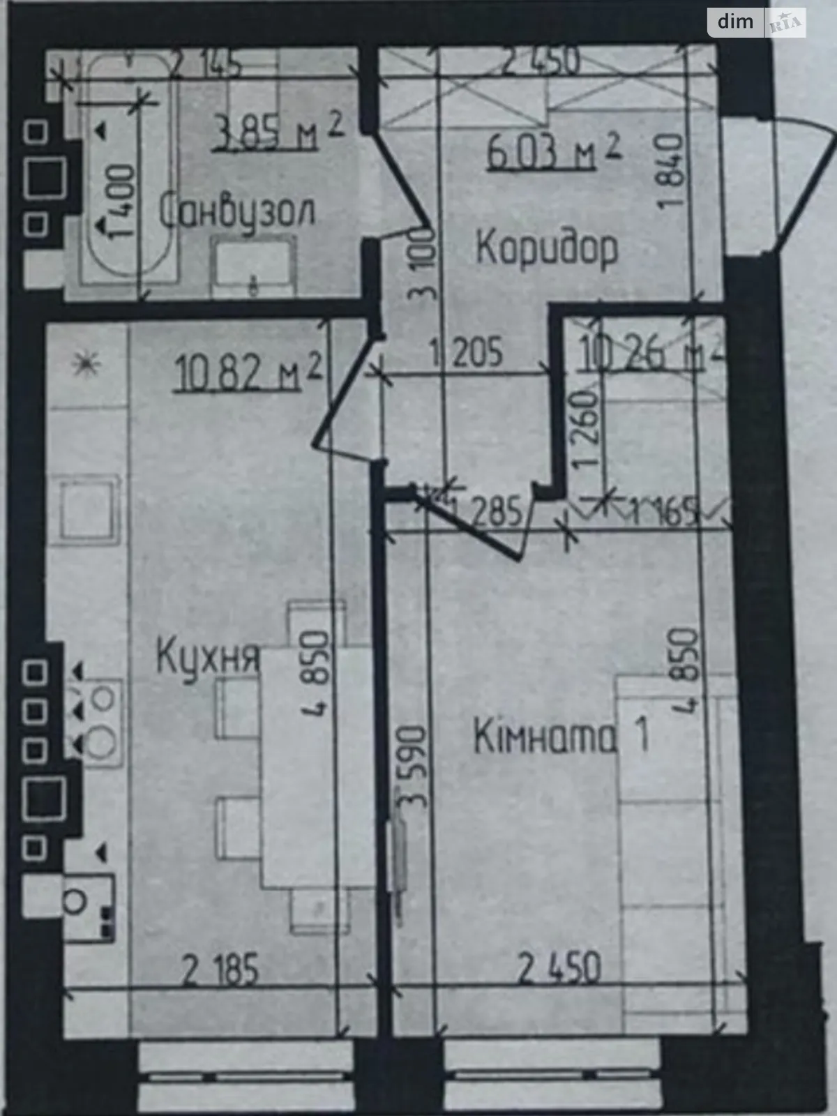 Продается 1-комнатная квартира 31 кв. м в Ирпене, ул. Добровольческая