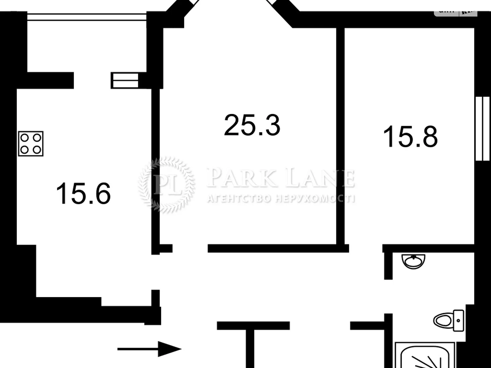 Продается 2-комнатная квартира 83.3 кв. м в Киеве, ул. Герцена, 35