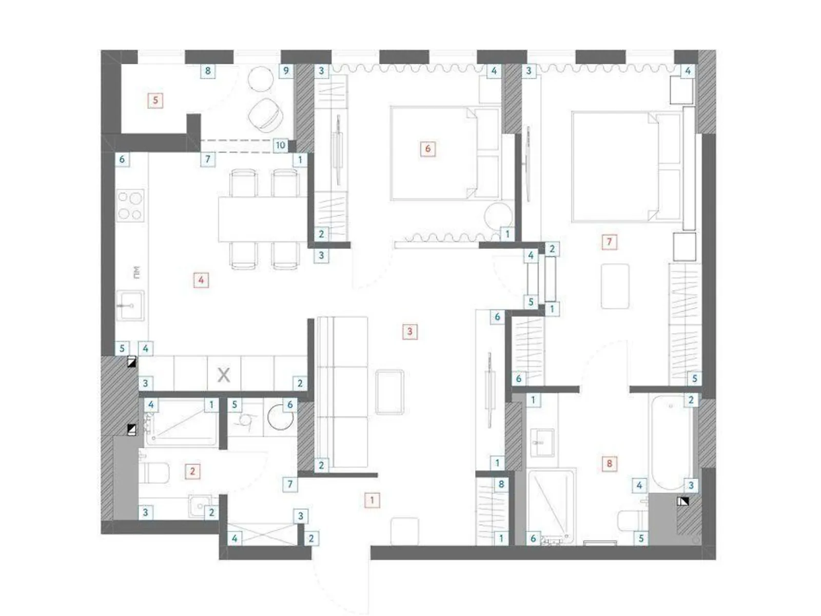 Продается 2-комнатная квартира 82 кв. м в Киеве, ул. Антоновича(Горького), 44