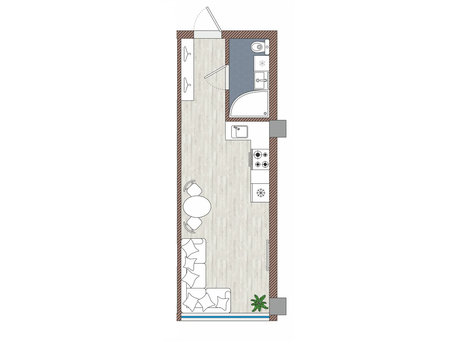 Продається 1-кімнатна квартира 24 кв. м у Ужгороді, цена: 16200 $