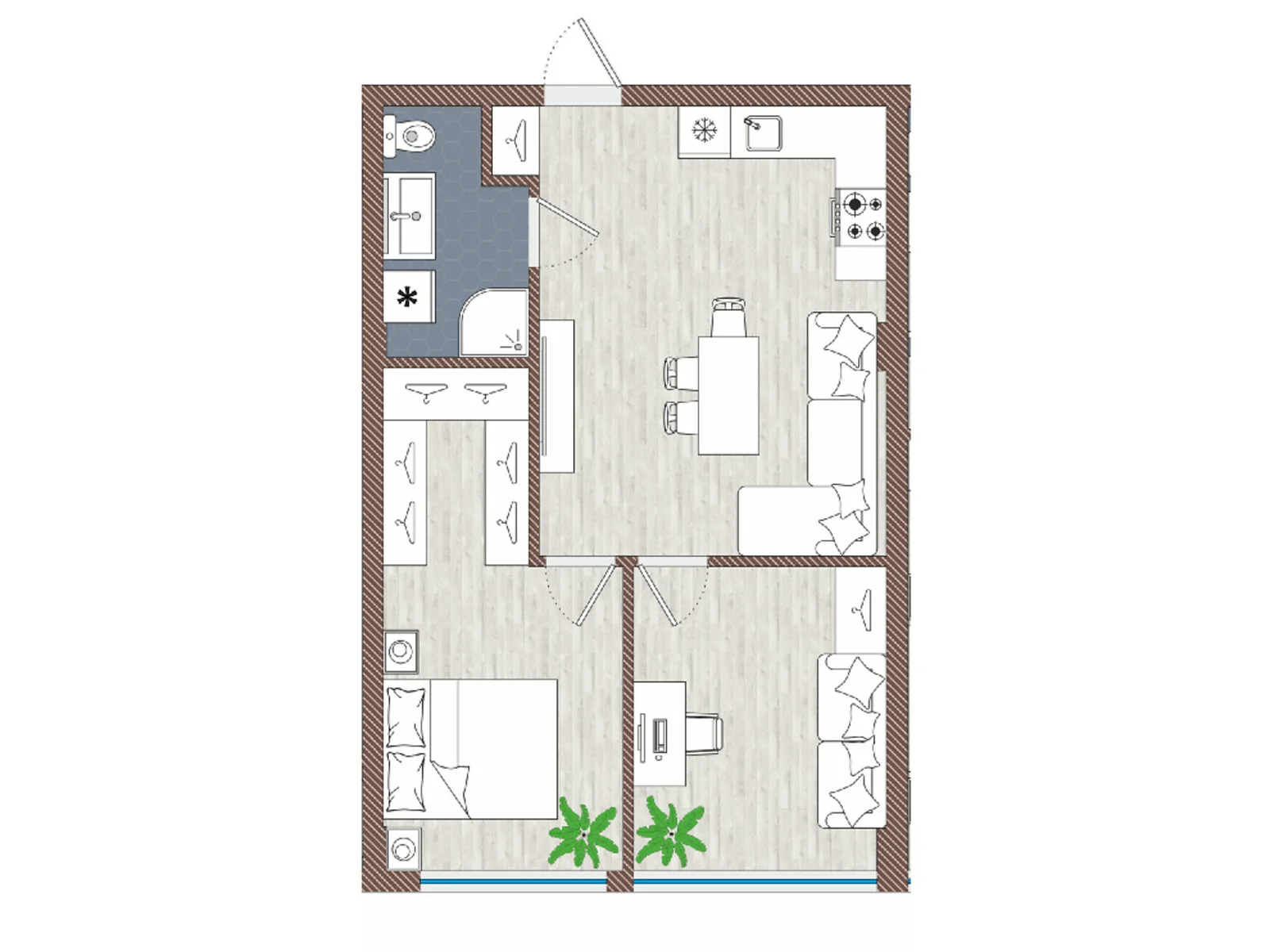 Продается 2-комнатная квартира 49.3 кв. м в Ужгороде, цена: 33277 $