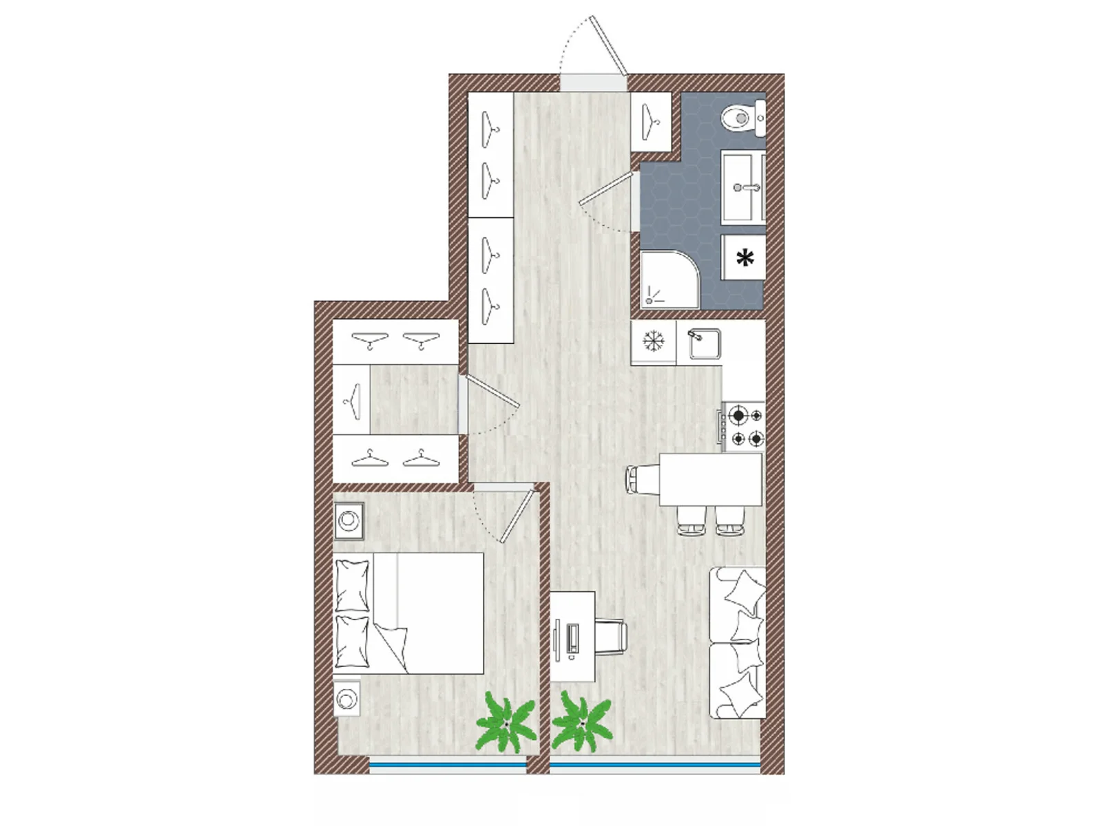 Продается 2-комнатная квартира 43.7 кв. м в Ужгороде, цена: 29497 $