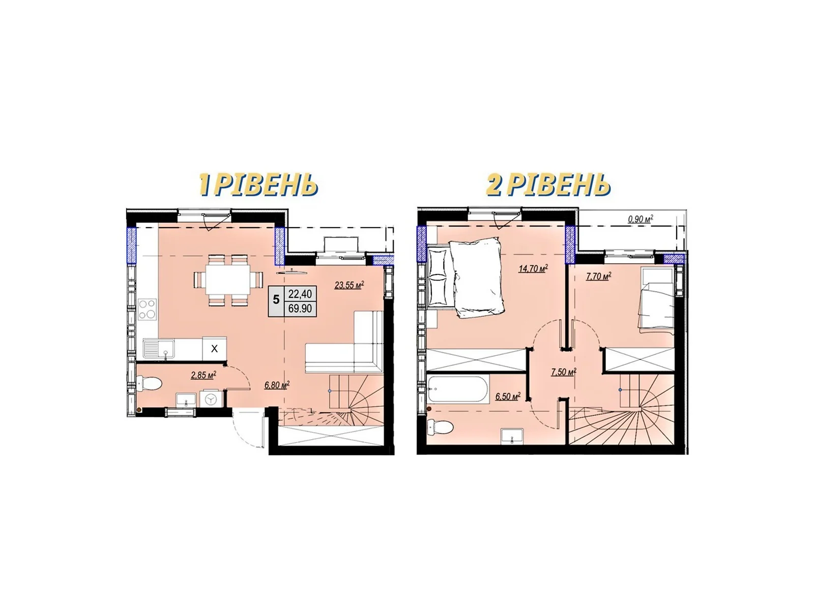 Продается 2-комнатная квартира 69.9 кв. м в Чабанах, ул. Покровская(Кирова), 52 - фото 1