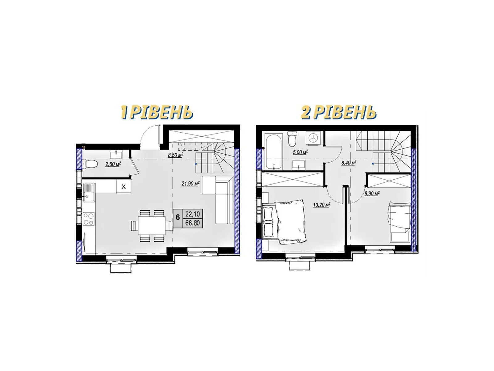 Продается 2-комнатная квартира 68.8 кв. м в Чабанах, ул. Покровская(Кирова), 52