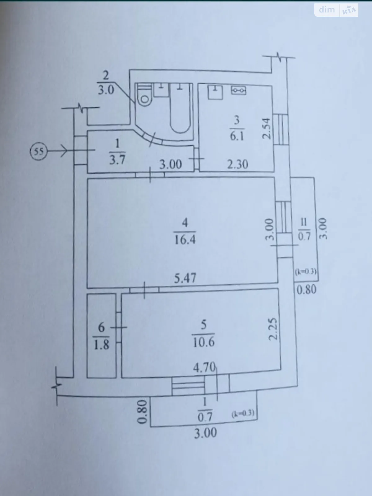 Продається 2-кімнатна квартира 43 кв. м у Дніпрі, цена: 32000 $