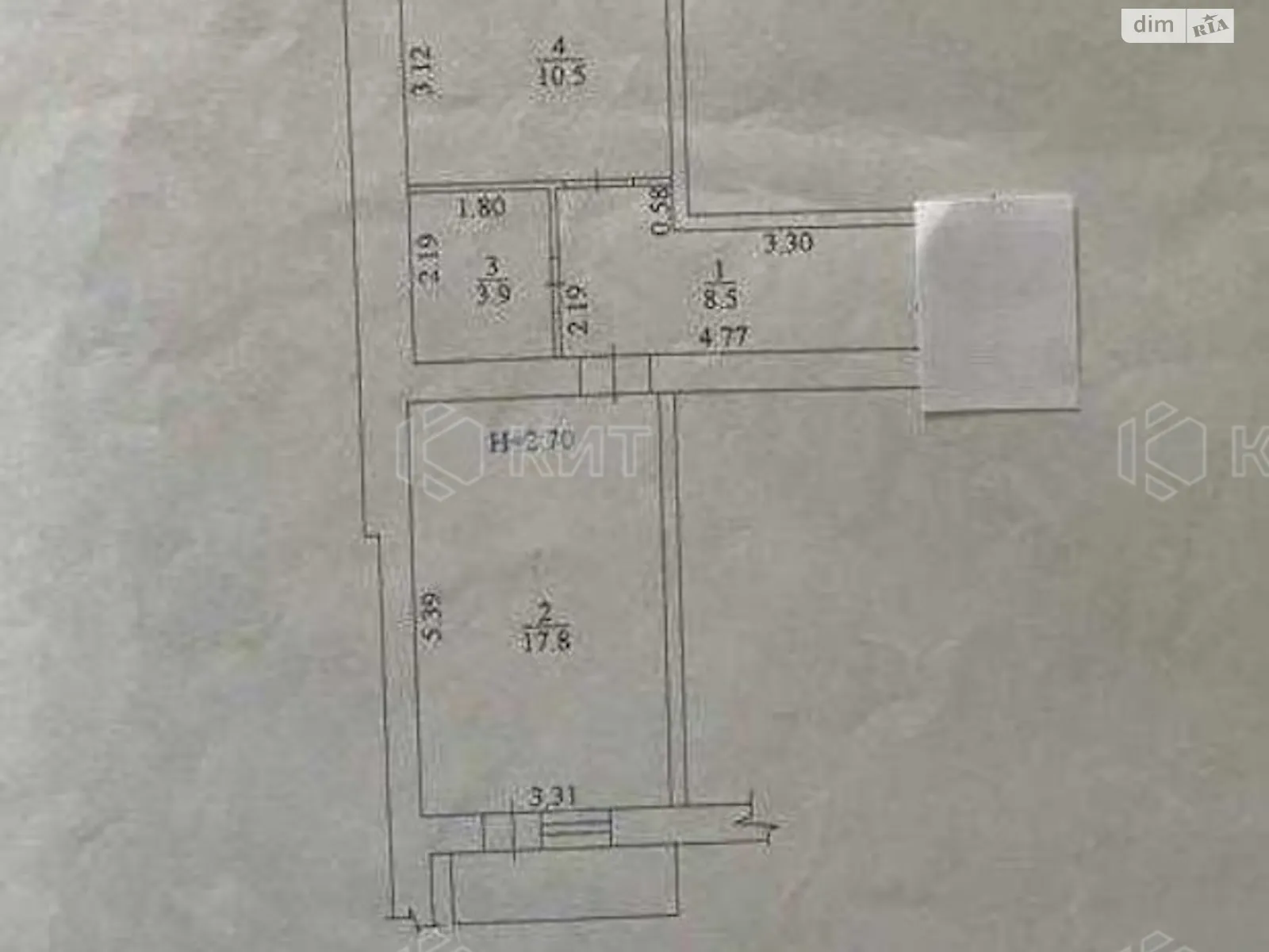 Продается 1-комнатная квартира 42 кв. м в Харькове, просп. Победы, 53Б