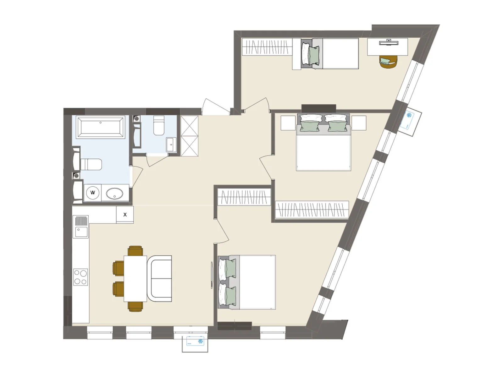 Продается 3-комнатная квартира 81.18 кв. м в Киеве, ул. Львовская