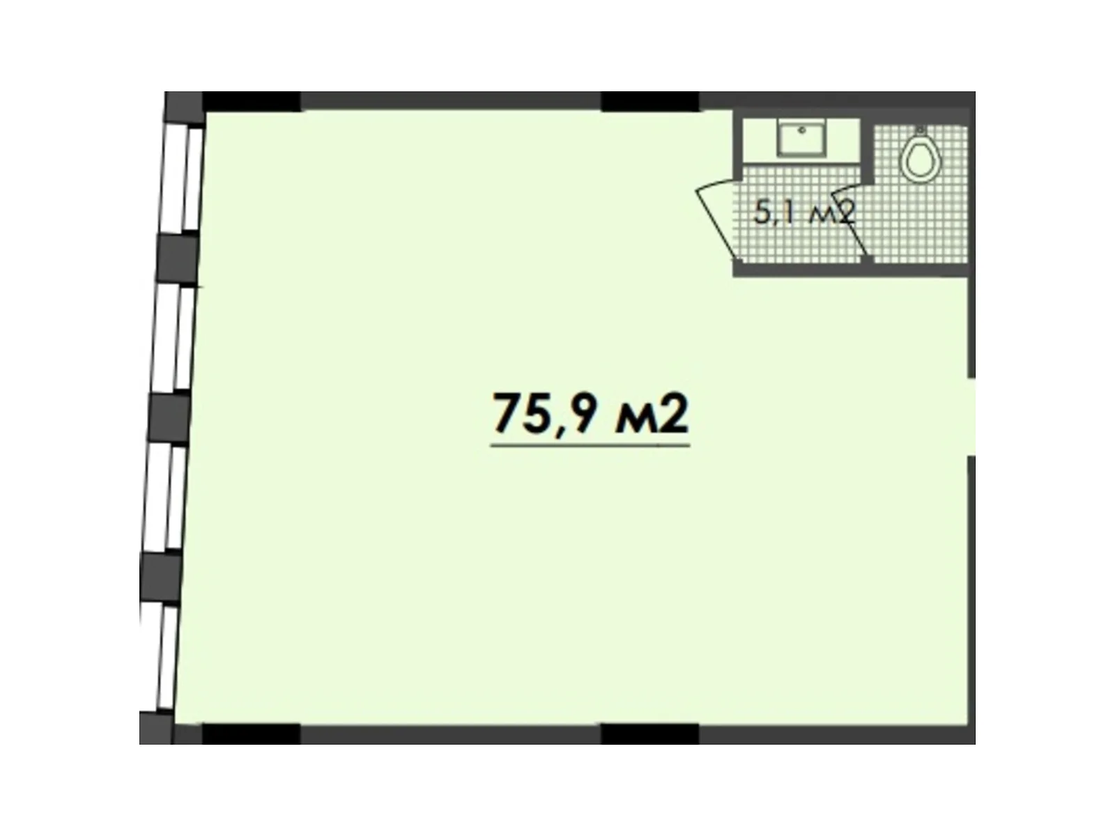 Продается офис 75.9 кв. м в бизнес-центре, цена: 113850 $ - фото 1