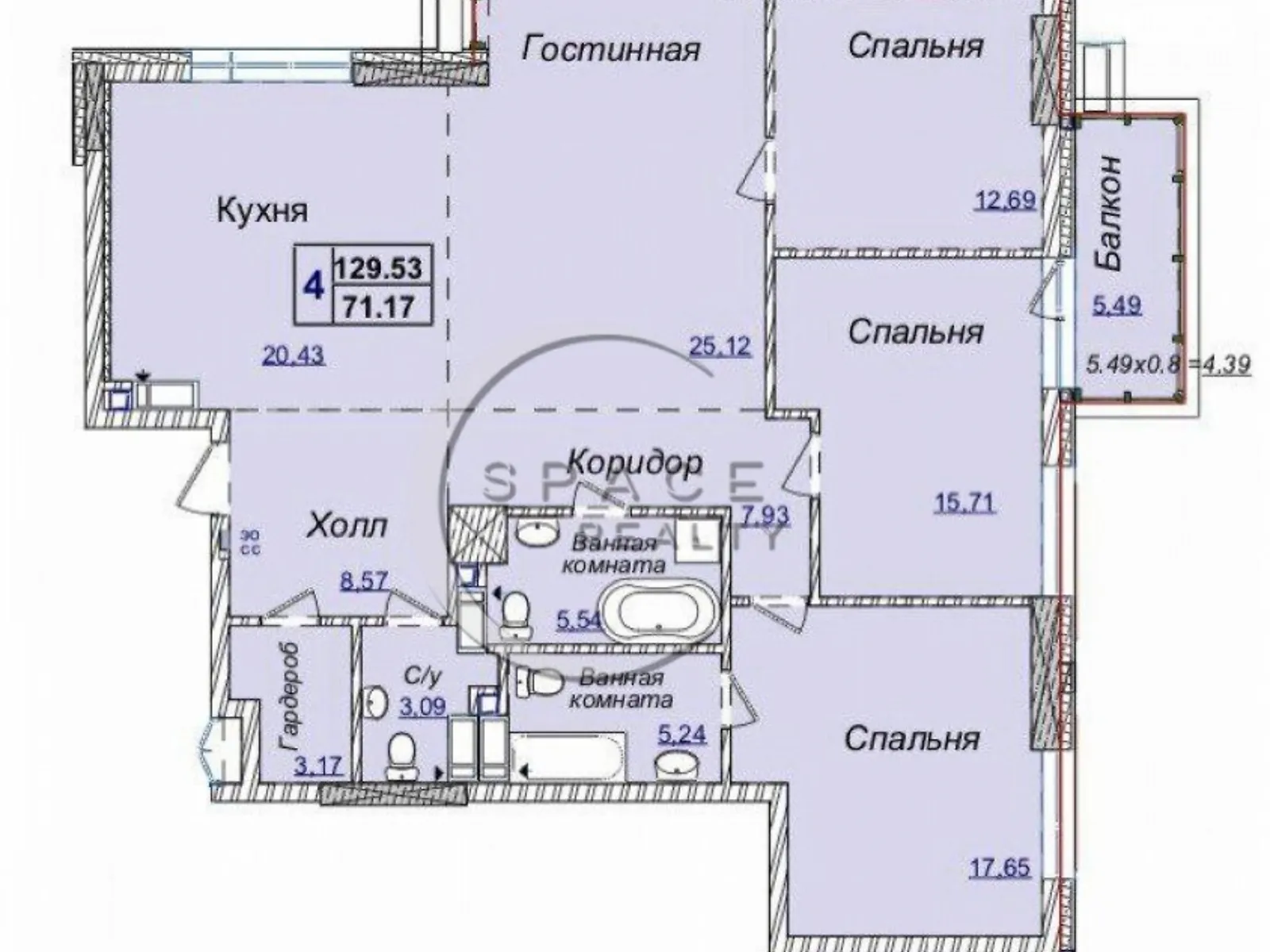 Продається 4-кімнатна квартира 129 кв. м у Києві, вул. Андрія Верхогляда(Драгомирова), 19А