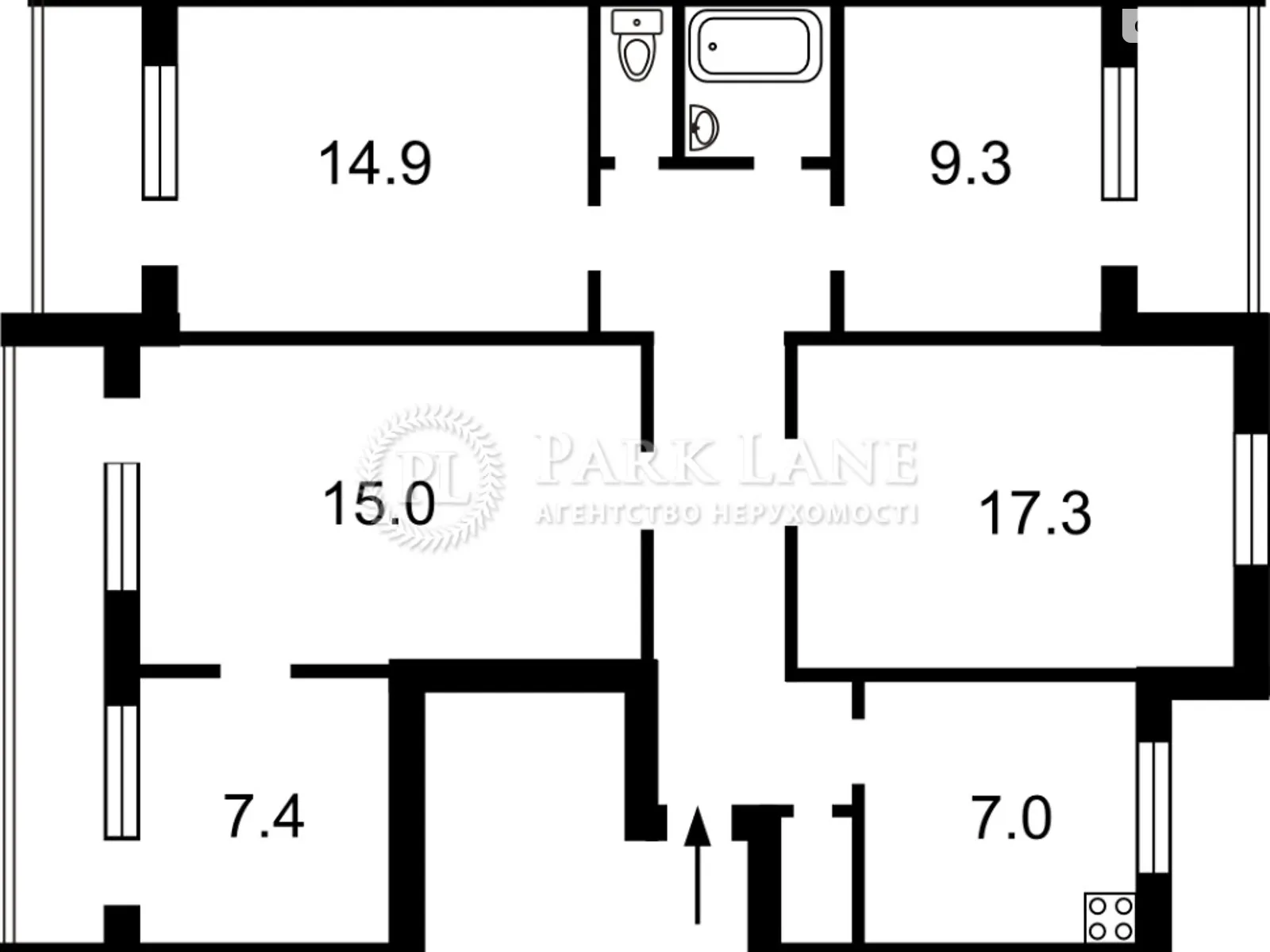 Продается 4-комнатная квартира 93 кв. м в Киеве, ул. Никольско-Слободская, 4А