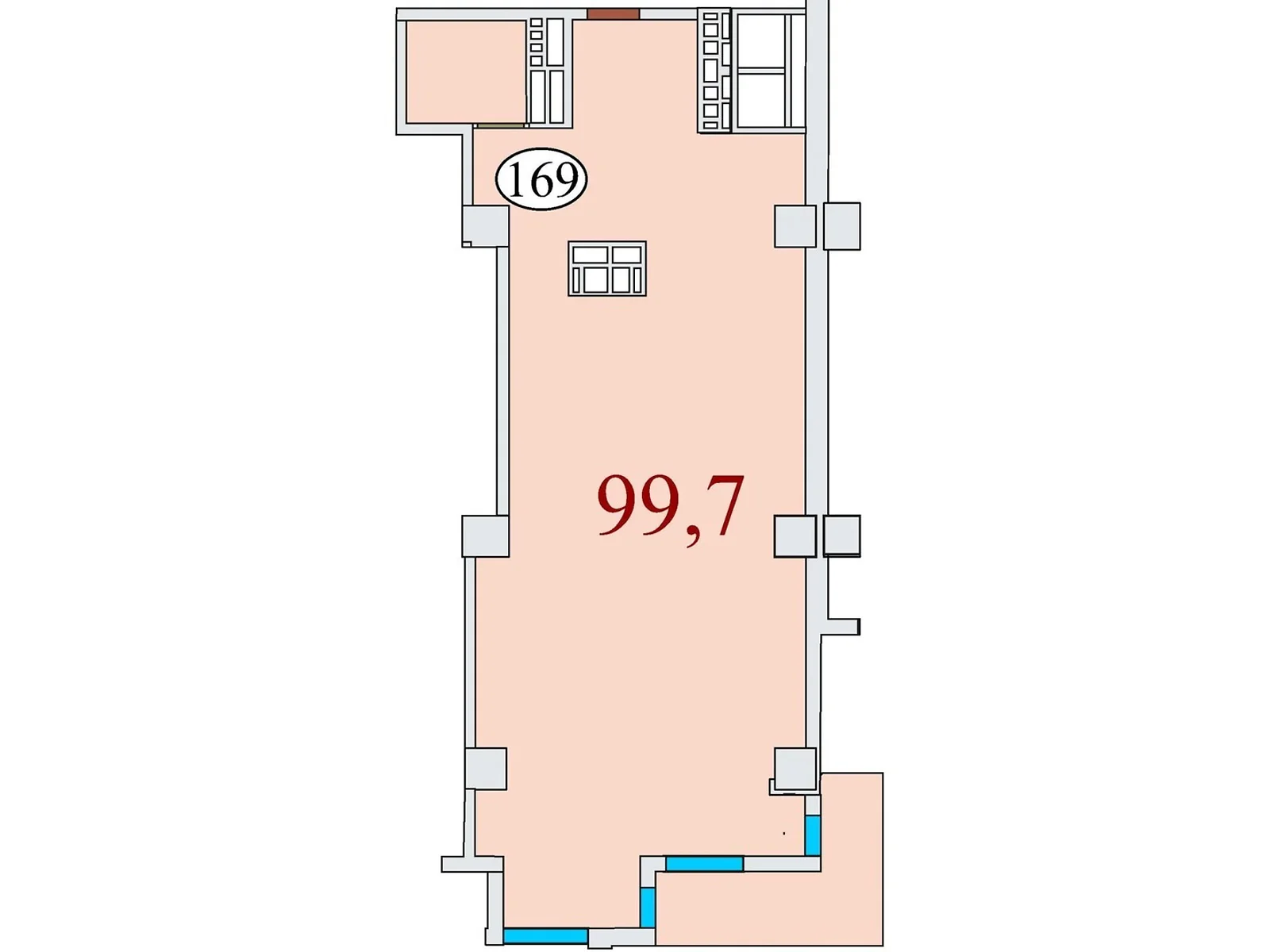 Продается 3-комнатная квартира 99.7 кв. м в Днепре, ул. Айдаривська, 15